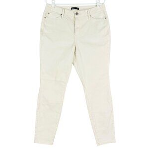 Simply Vera Wang Women Stretch Skinny Fit Beige Denim Jeans Sz 14 Mid Rise NWOT